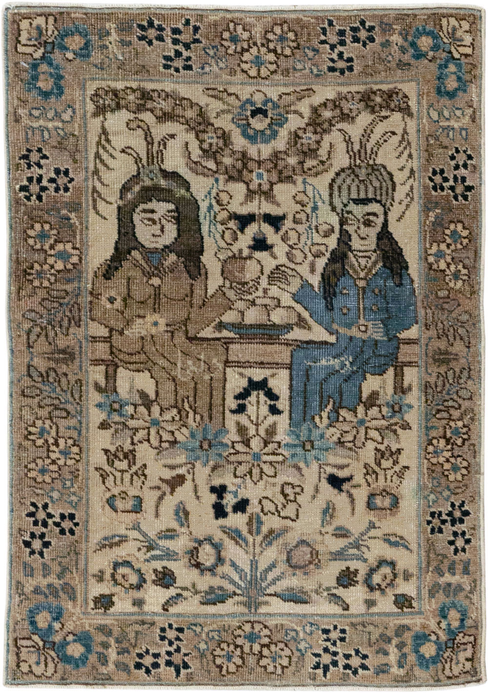Antique Persian Tabriz Pictorial Rug (Pair: 1 of 2), No.21769 - Gss