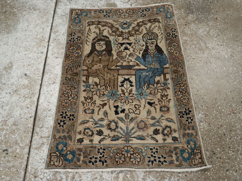 Antique Persian Tabriz Pictorial Rug (Pair: 1 of 2), No.21769 - Gss