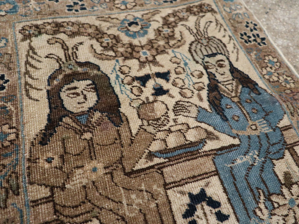 Antique Persian Tabriz Pictorial Rug (Pair: 1 of 2), No.21769 - Gss