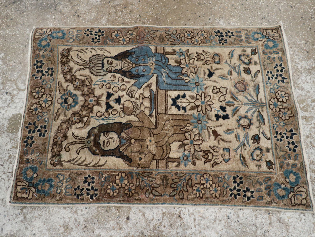 Antique Persian Tabriz Pictorial Rug (Pair: 1 of 2), No.21769 - Gss