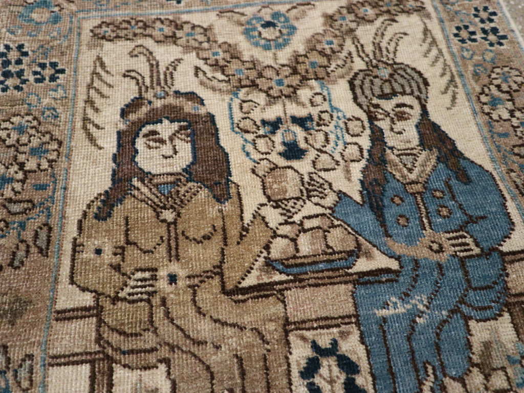 Antique Persian Tabriz Pictorial Rug (Pair: 2 of 2), No.21770 - Gss