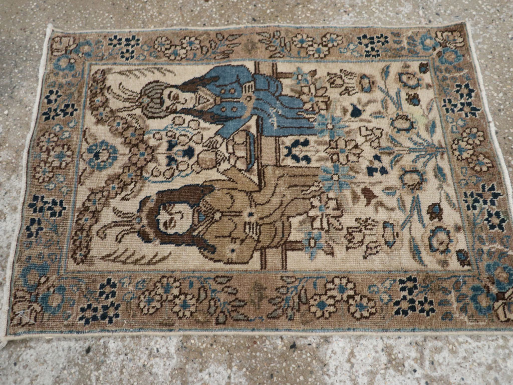 Antique Persian Tabriz Pictorial Rug (Pair: 2 of 2), No.21770 - Gss