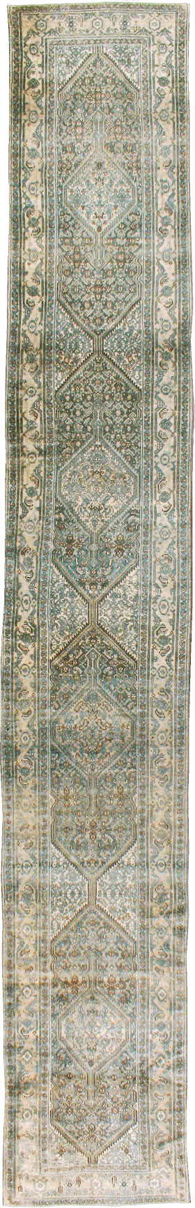 Antique Persian Bibikabad Long Runner, No.21795 - Gss