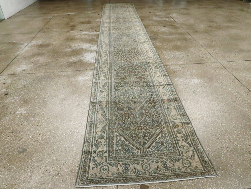 Antique Persian Bibikabad Long Runner, No.21795 - Gss