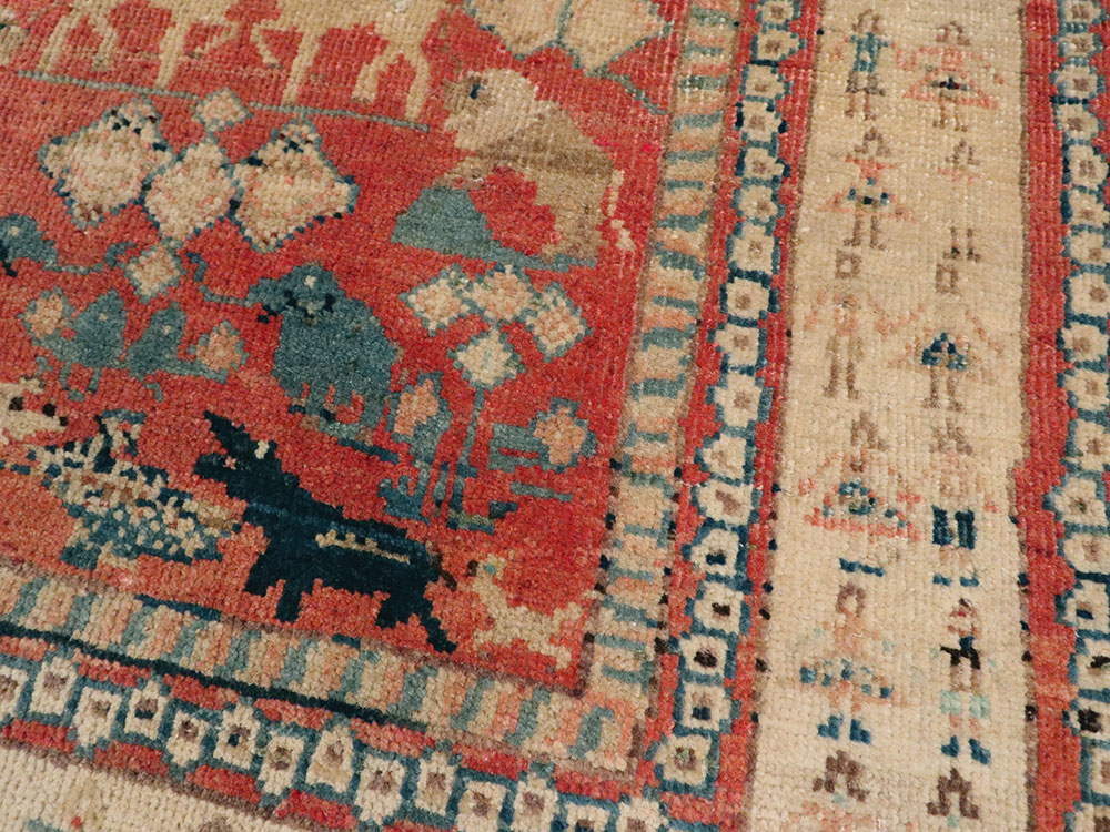 Vintage Persian Malayer Pictorial Rug, No.21816 - Gss