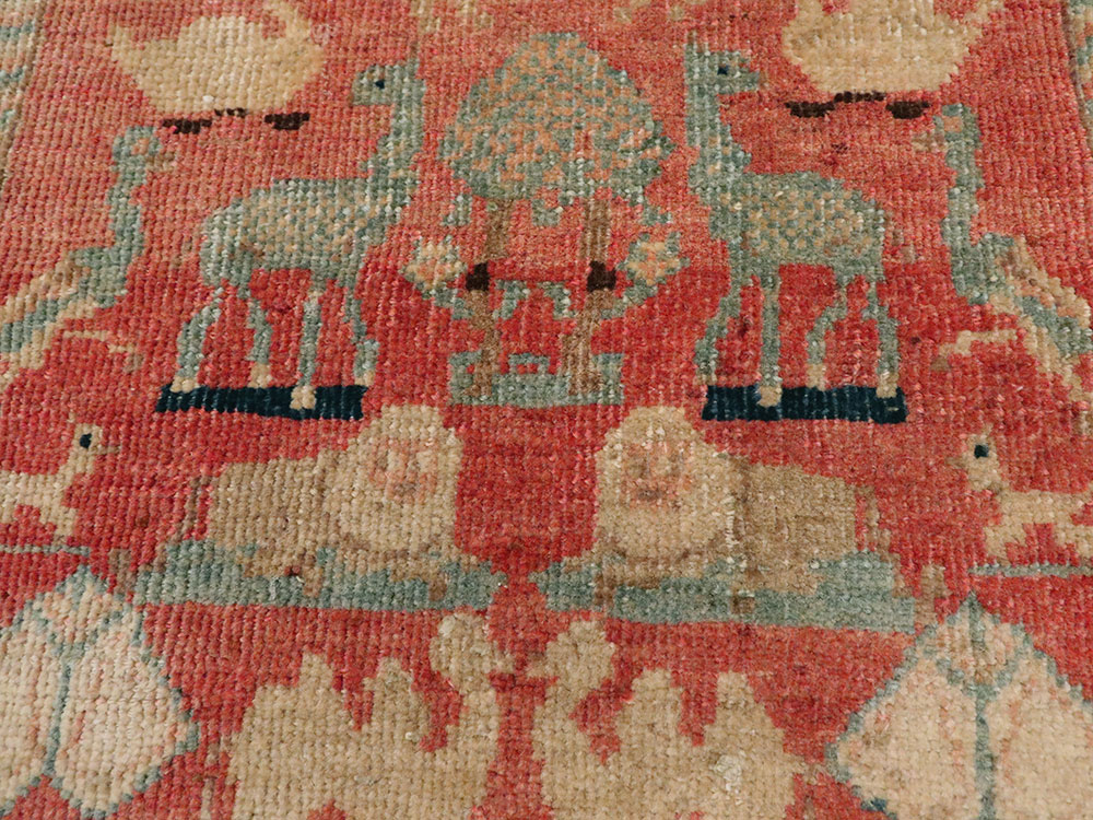 Vintage Persian Malayer Pictorial Rug, No.21816 - Gss