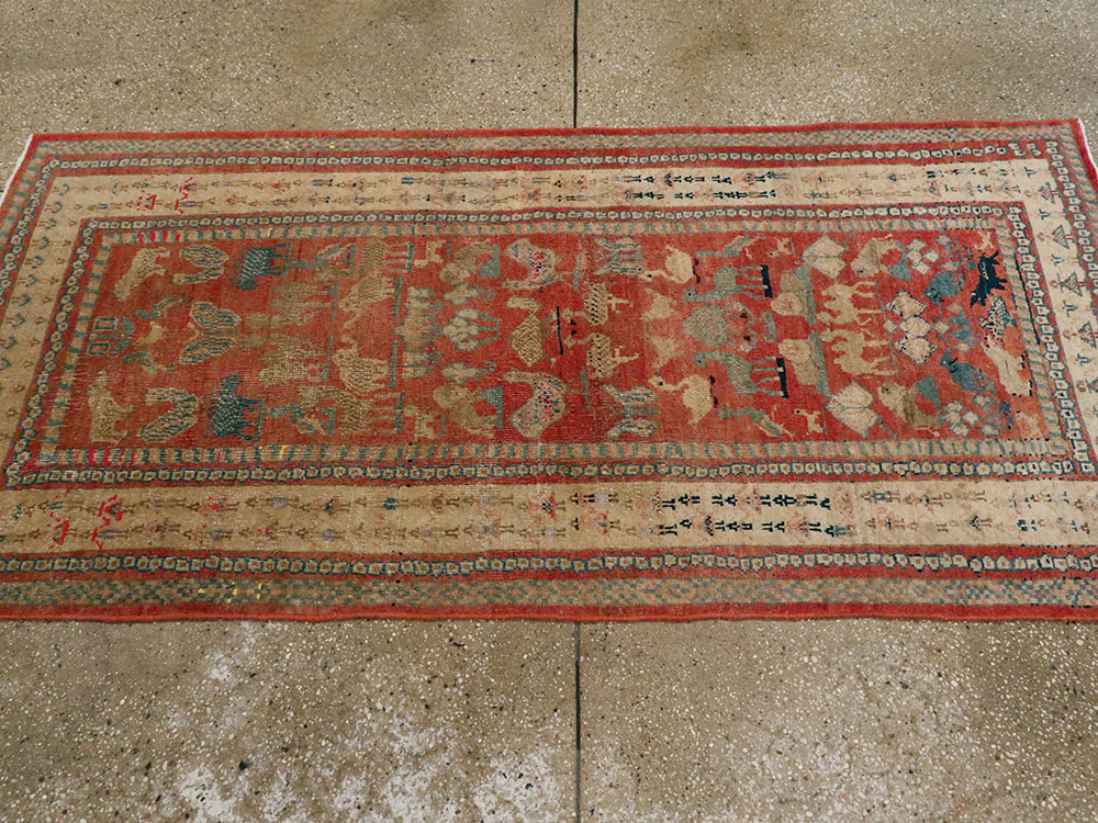 Vintage Persian Malayer Pictorial Rug, No.21816 - Gss
