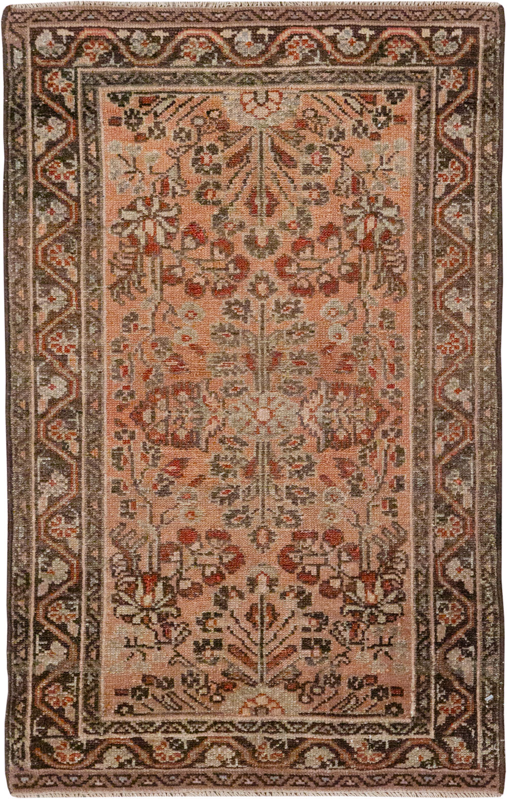 Antique Persian Malayer Throw Rug, No.21823 - Gss