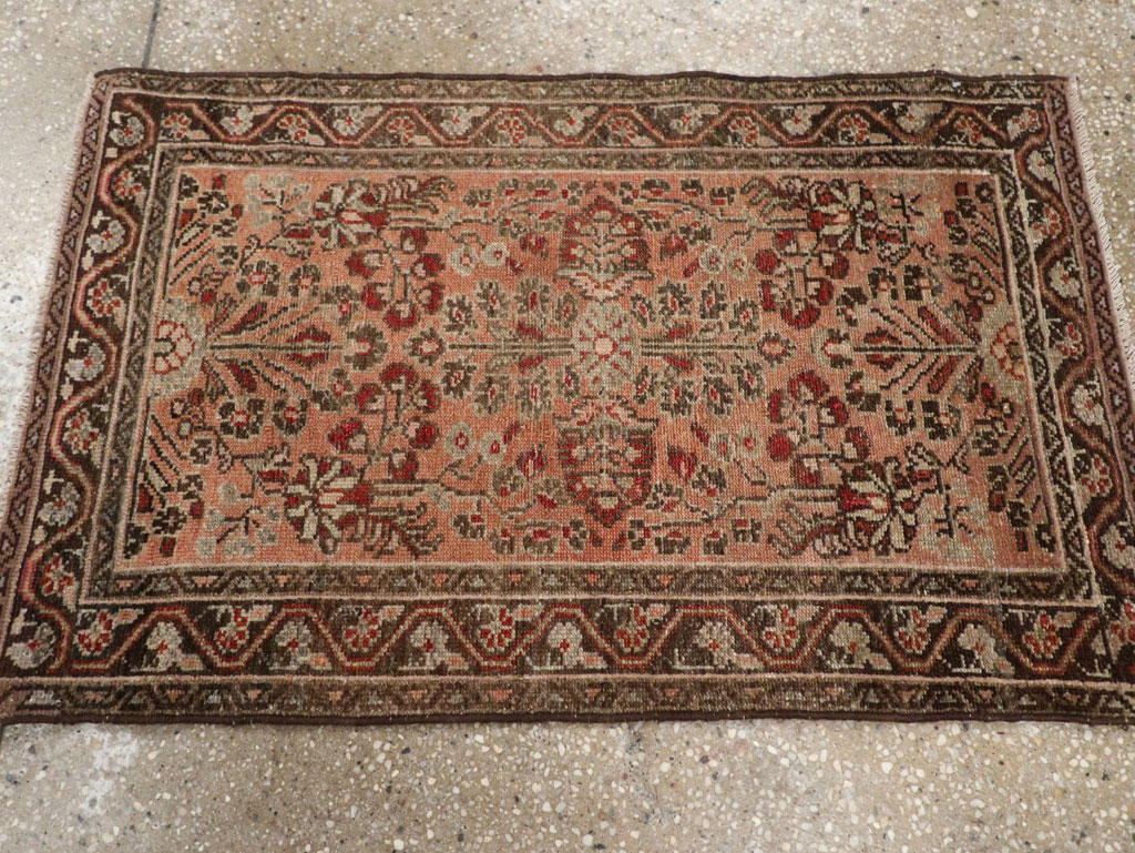 Antique Persian Malayer Throw Rug, No.21823 - Gss