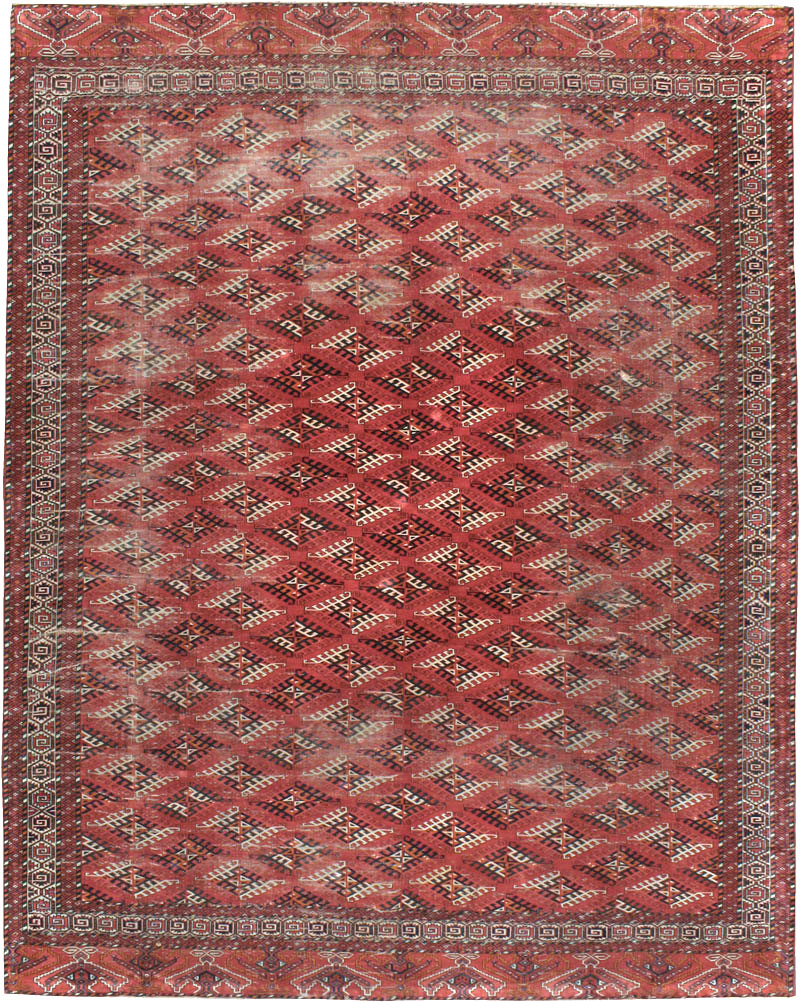 Vintage Persian Bokhara Room Size Carpet, No.21826 - Gss
