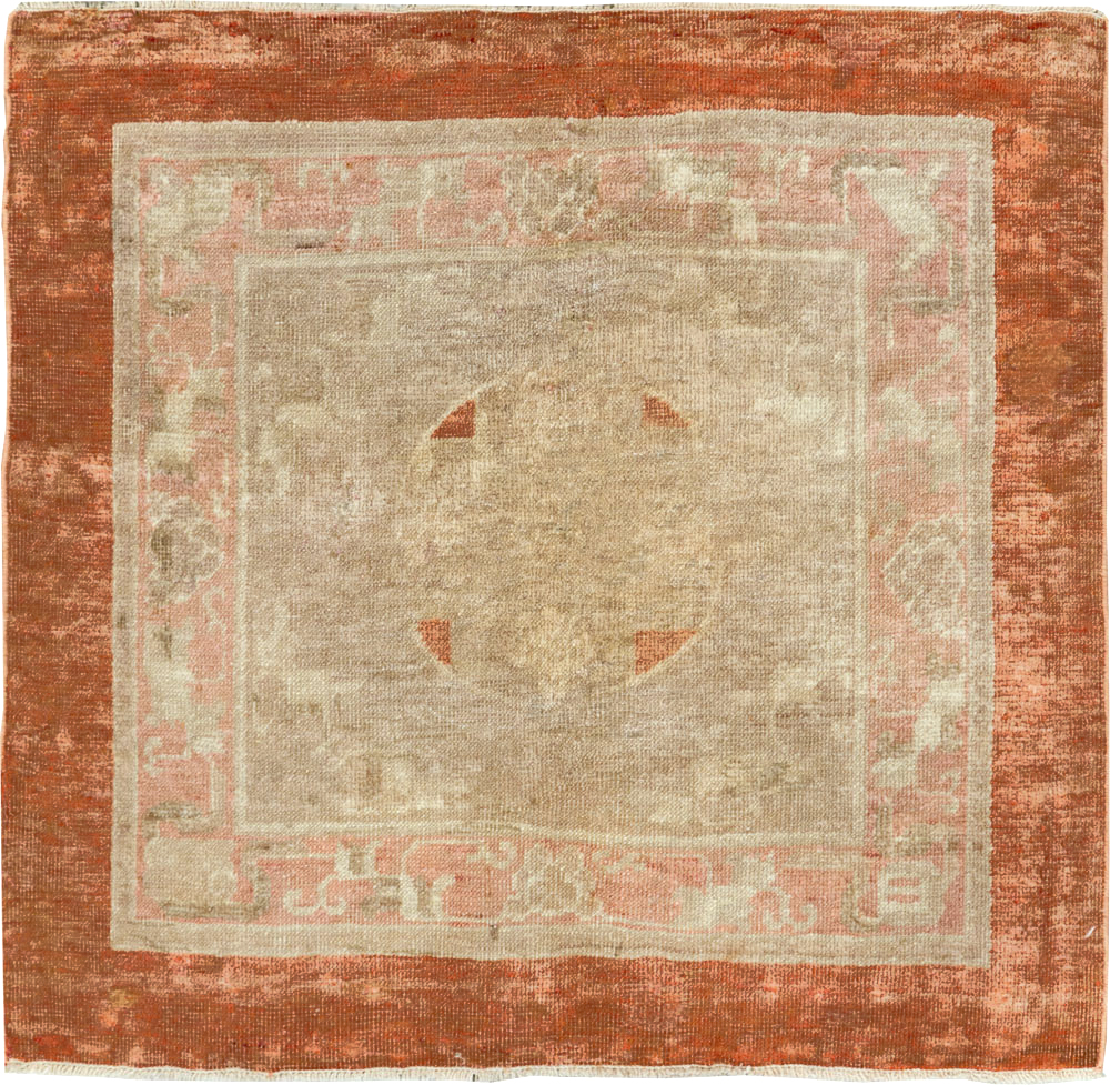 Vintage east Turkestan Khotan Square Rug, No.21843 - Gss