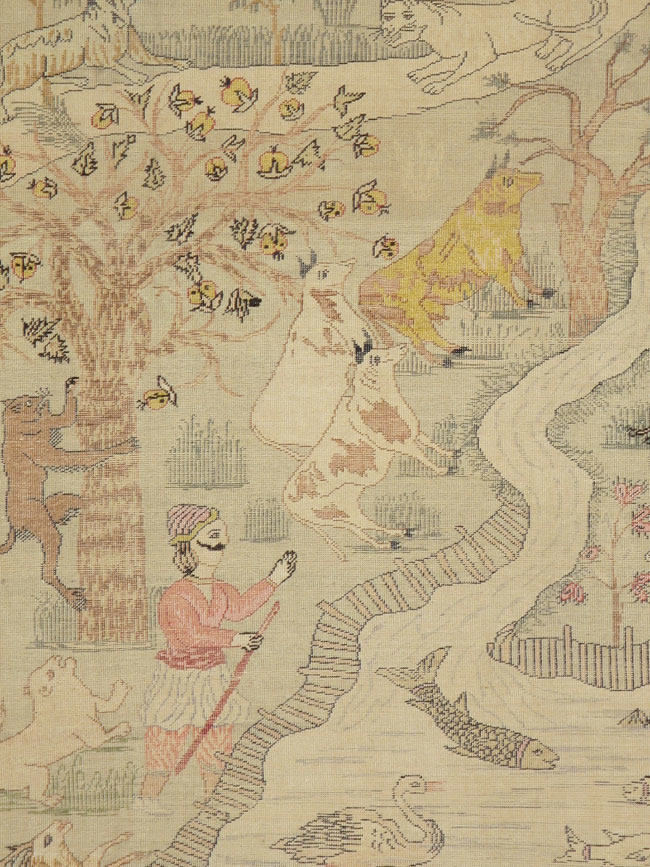 Antique Turkish Kayseri Pictorial Rug, No.21897 - Gss