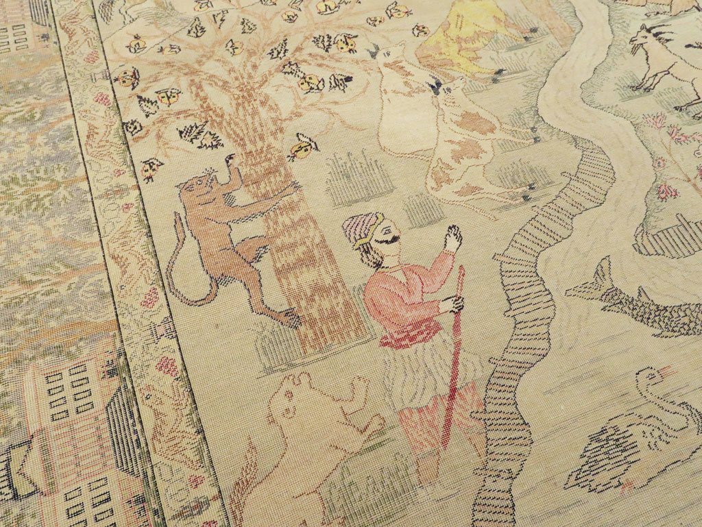 Antique Turkish Kayseri Pictorial Rug, No.21897 - Gss