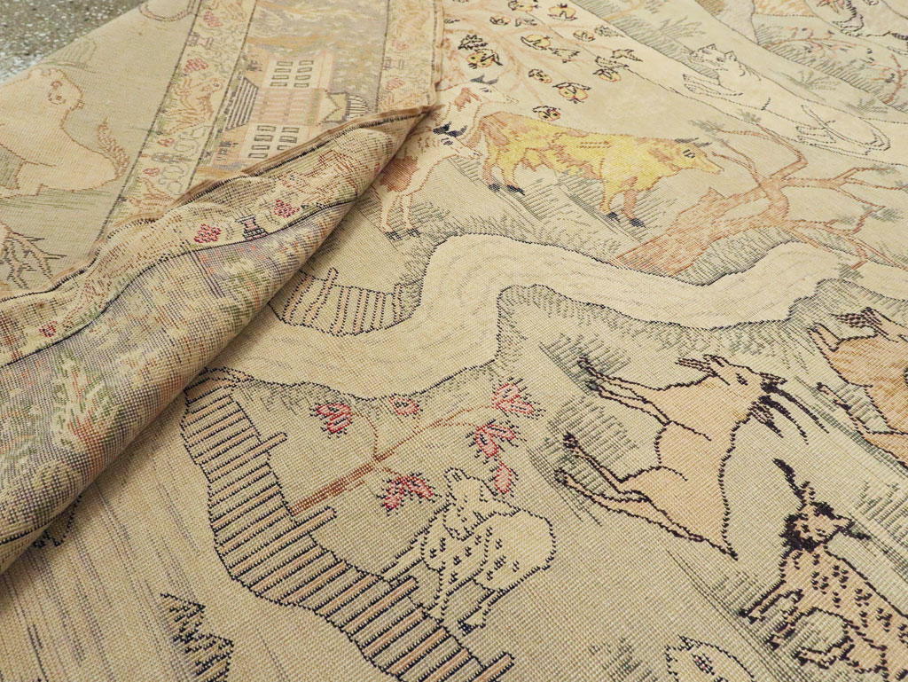 Antique Turkish Kayseri Pictorial Rug, No.21897 - Gss