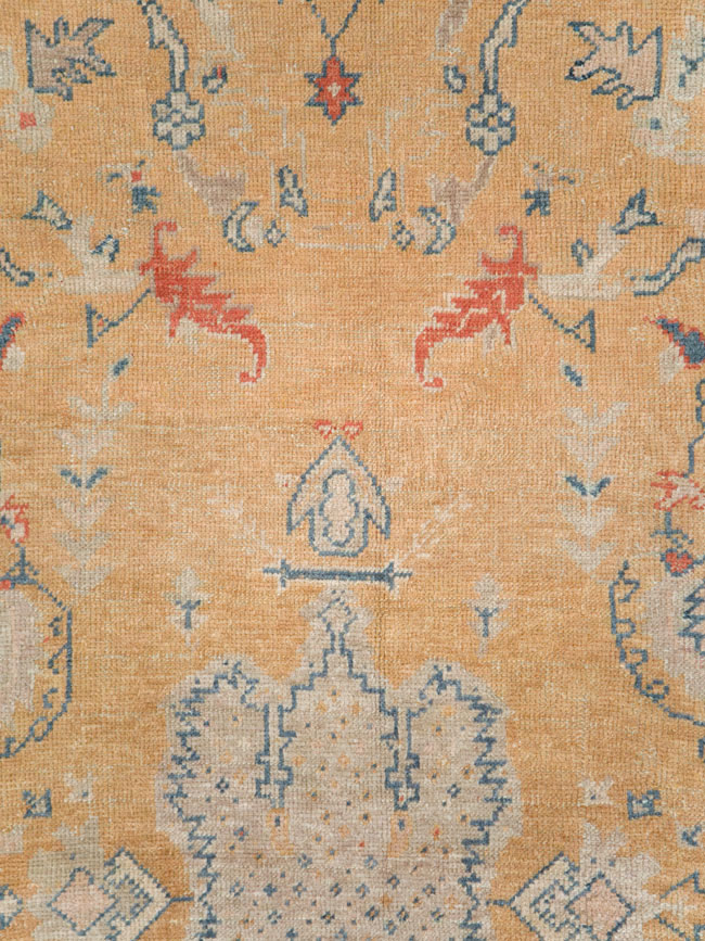 Antique Turkish Oushak Room Size Carpet, No.21915 - Gss