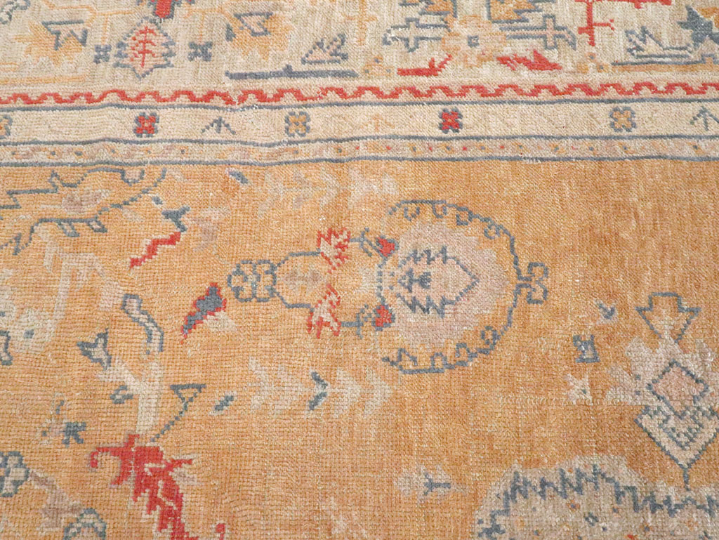 Antique Turkish Oushak Room Size Carpet, No.21915 - Gss