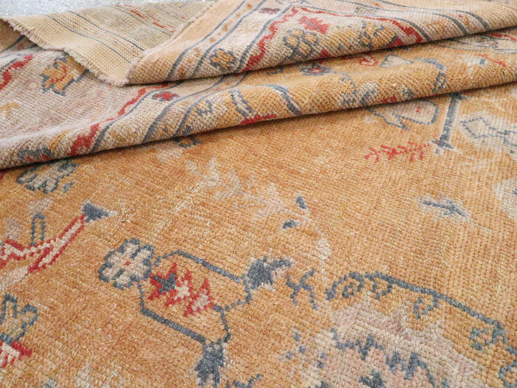 Antique Turkish Oushak Room Size Carpet, No.21915 - Gss