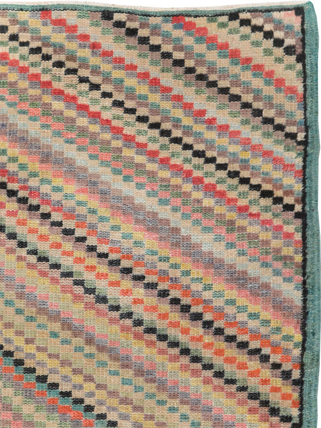 Vintage Turkish Anatolian Throw Rug, No.21933 - Gss