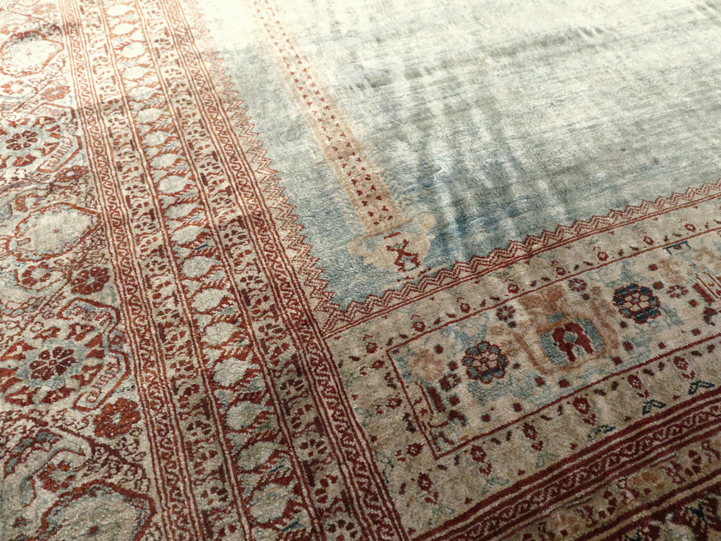 Antique Persian Silk Tabriz Rug, No.21957 - Gss