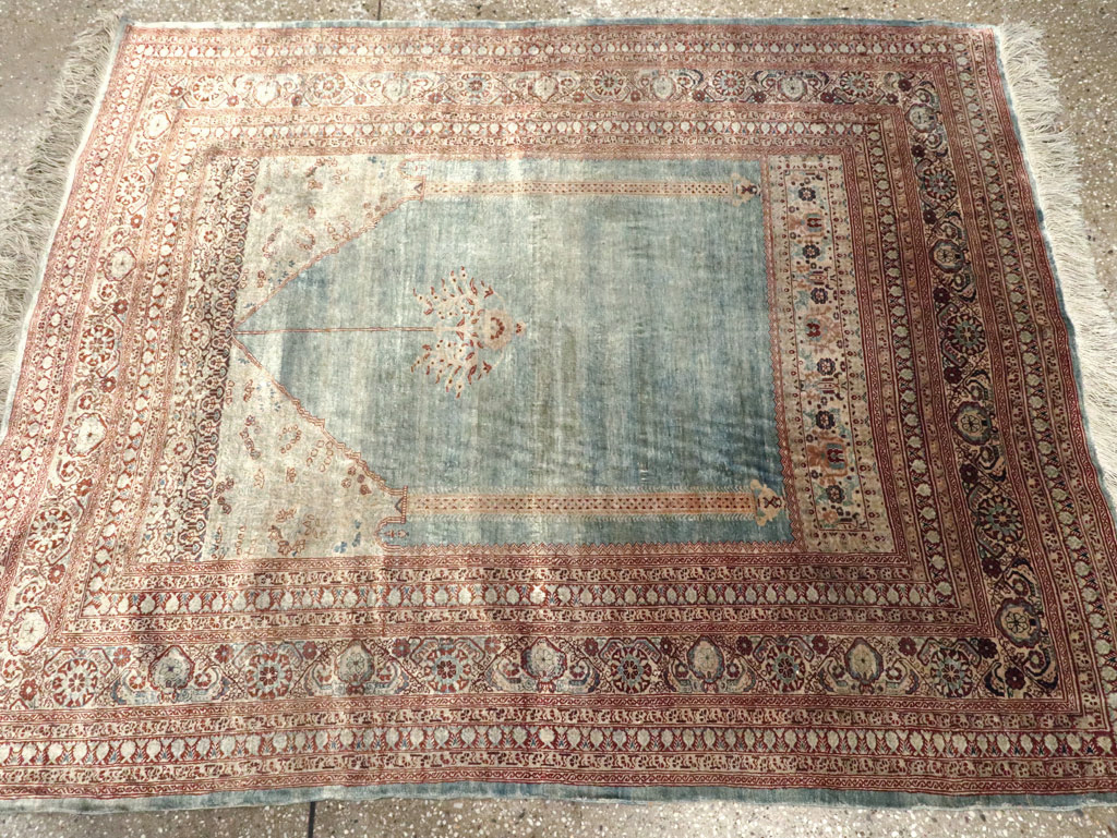 Antique Persian Silk Tabriz Rug, No.21957 - Gss