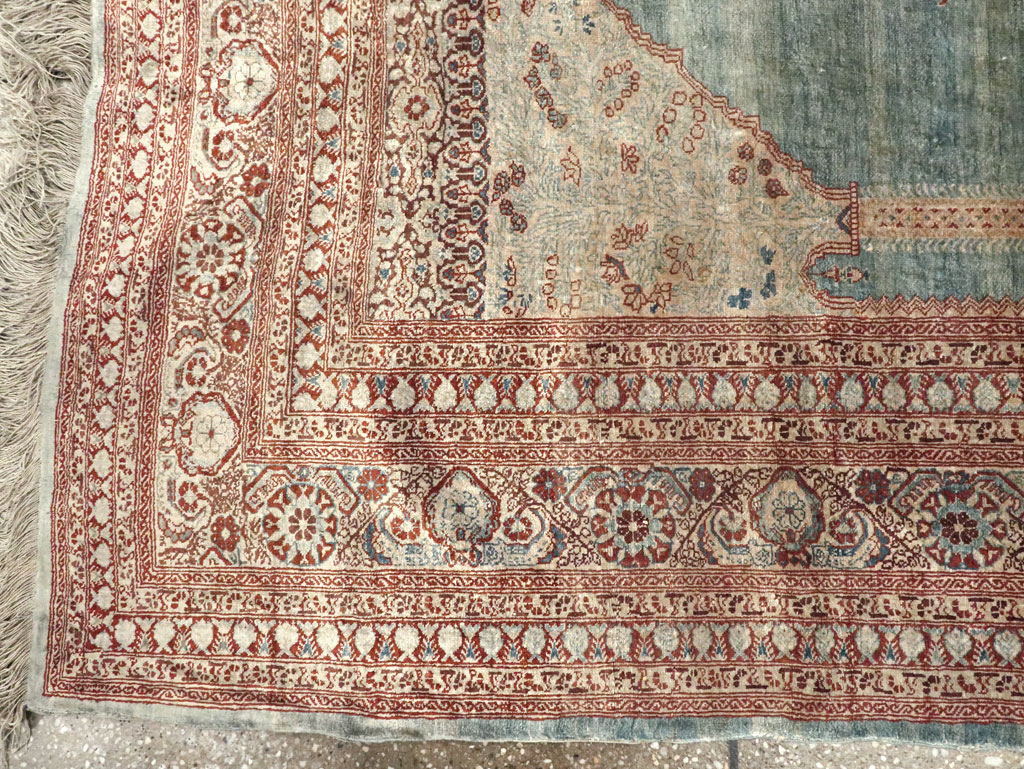 Antique Persian Silk Tabriz Rug, No.21957 - Gss
