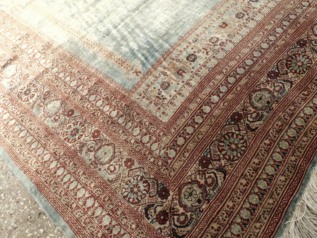 Antique Persian Silk Tabriz Rug, No.21957 - Gss