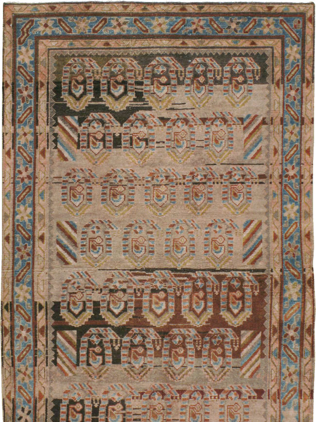 Vintage Persian Malayer Wide Gallery Runner, No.21995 - Gss