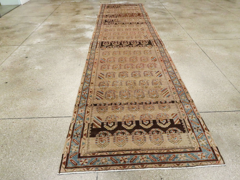 Vintage Persian Malayer Wide Gallery Runner, No.21995 - Gss
