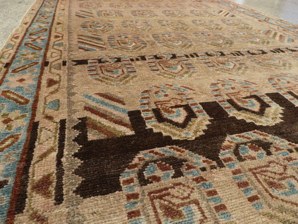 Vintage Persian Malayer Wide Gallery Runner, No.21995 - Gss