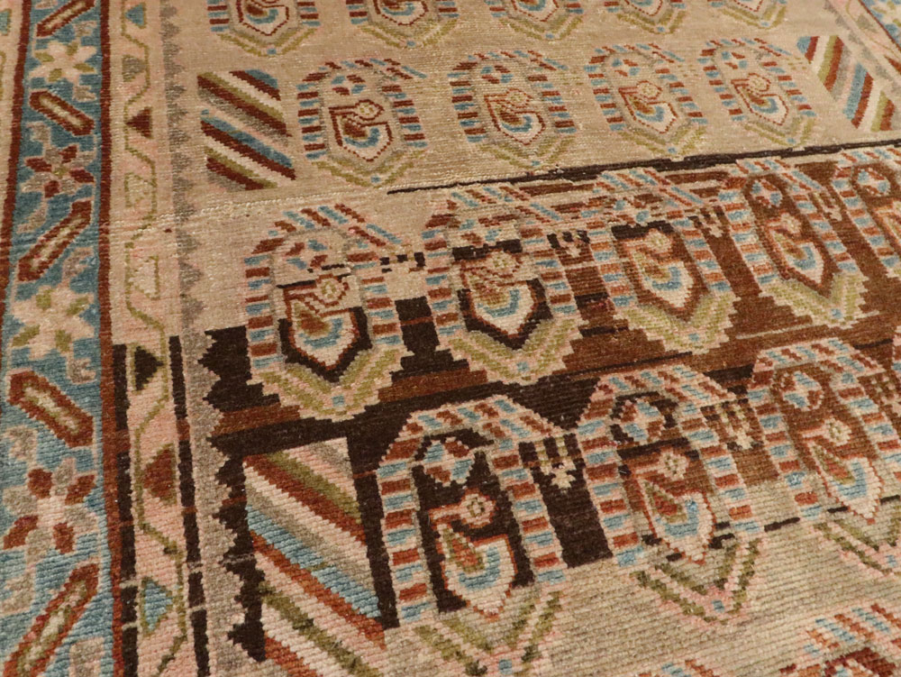 Vintage Persian Malayer Wide Gallery Runner, No.21995 - Gss