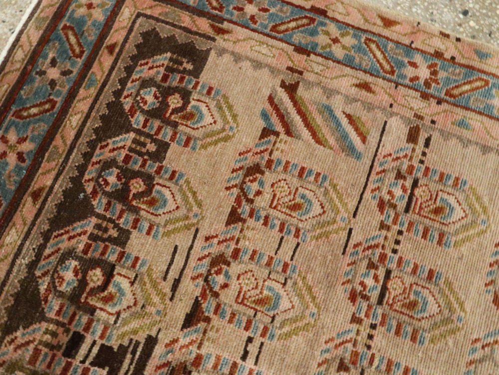 Vintage Persian Malayer Wide Gallery Runner, No.21995 - Gss