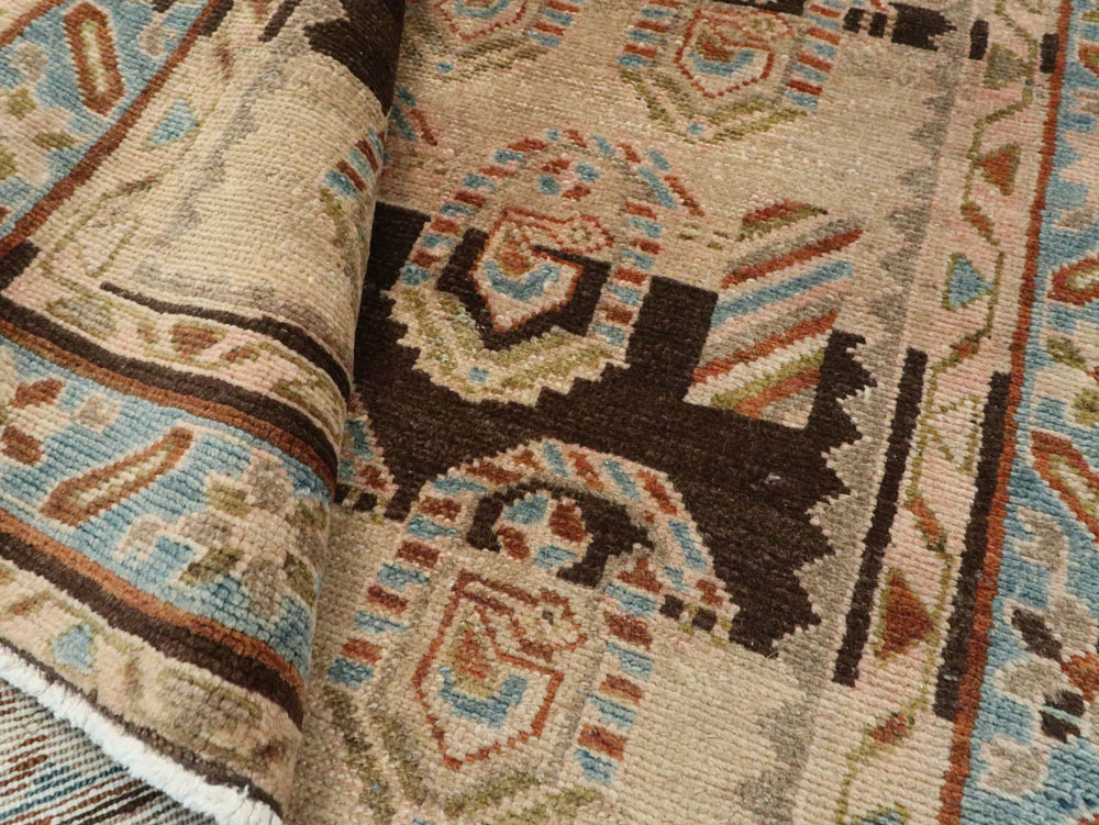 Vintage Persian Malayer Wide Gallery Runner, No.21995 - Gss