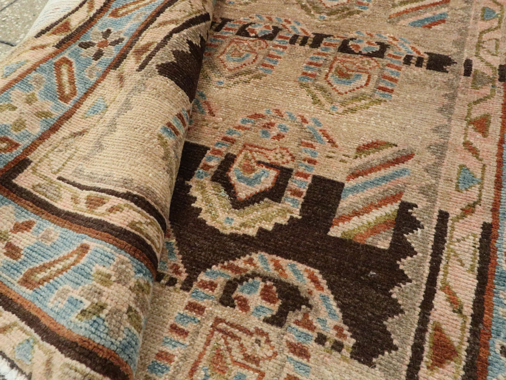 Vintage Persian Malayer Wide Gallery Runner, No.21995 - Gss