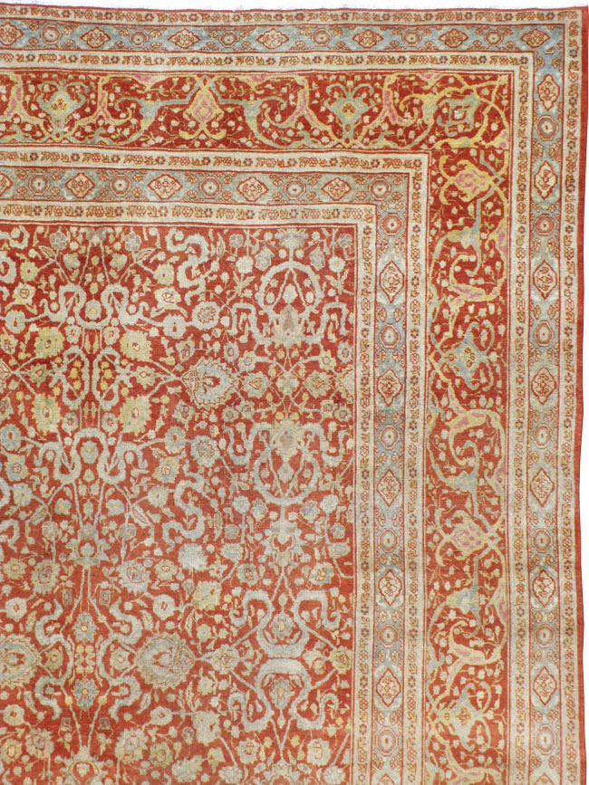Antique Persian Tabriz Carpet, No.22015 - Gss