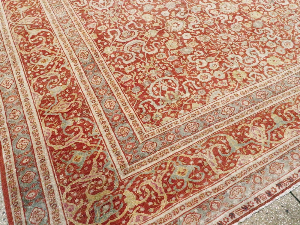 Antique Persian Tabriz Carpet, No.22015 - Gss