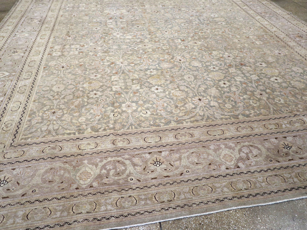 Antique Persian Tabriz Large Carpet, No.22017 - Gss