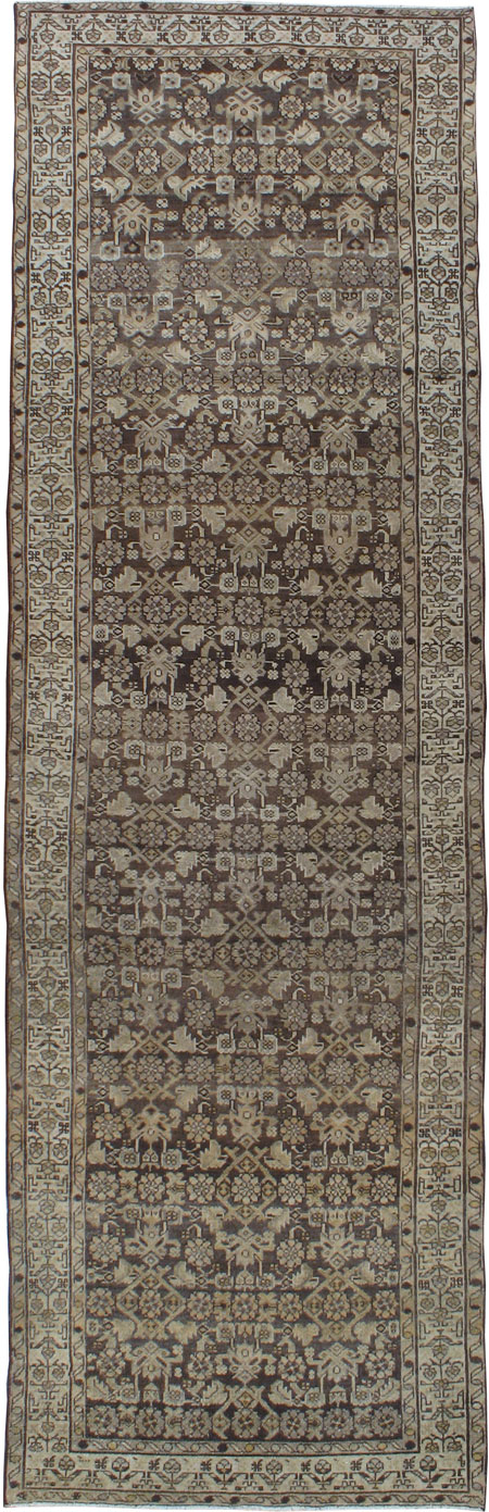 Vintage Persian Malayer Wide Gallery Runner, No.22036 - Gss