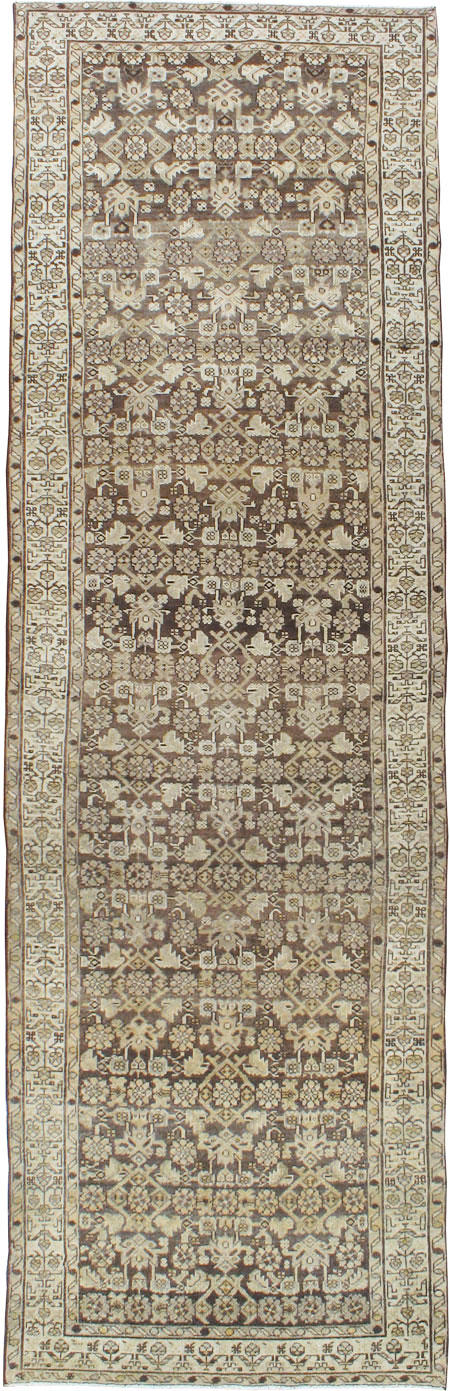 Vintage Persian Malayer Wide Gallery Runner, No.22036 - Gss