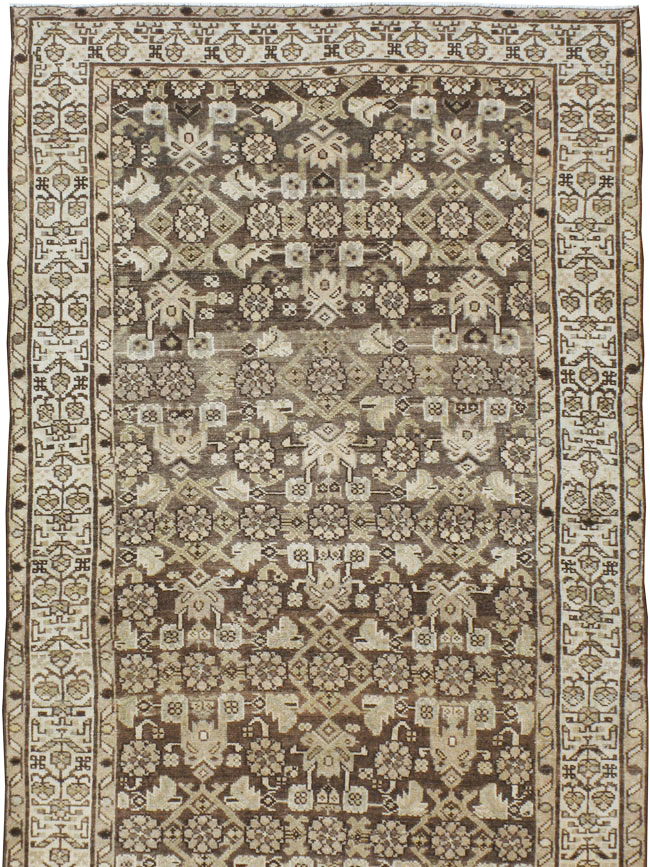 Vintage Persian Malayer Wide Gallery Runner, No.22036 - Gss