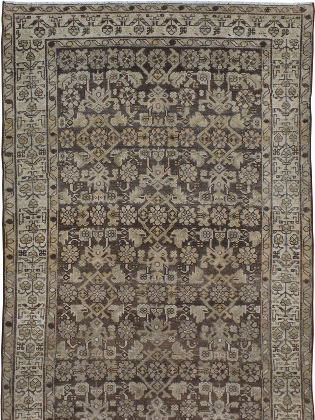 Vintage Persian Malayer Wide Gallery Runner, No.22036 - Gss