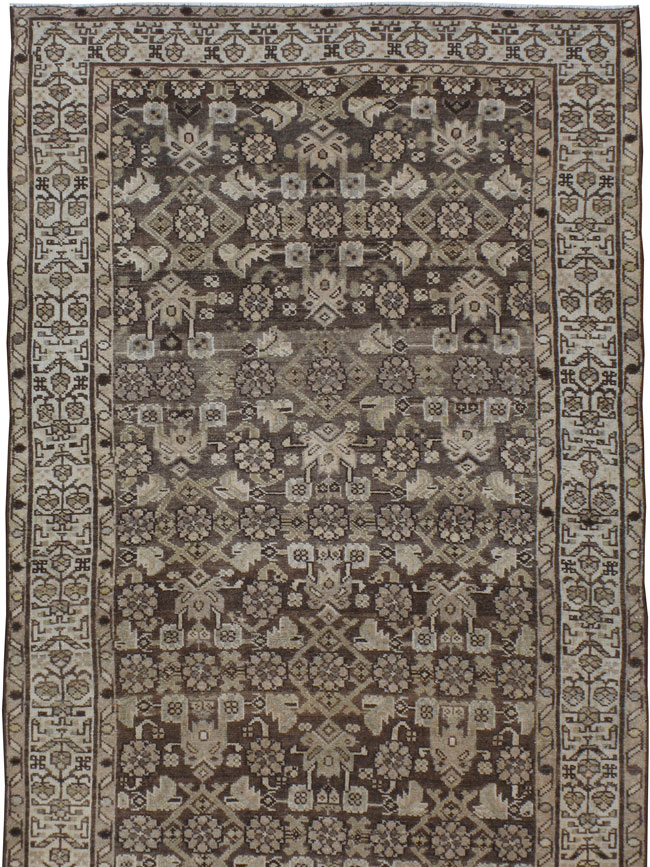 Vintage Persian Malayer Wide Gallery Runner, No.22036 - Gss