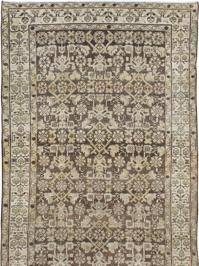 Vintage Persian Malayer Wide Gallery Runner, No.22036 - Gss