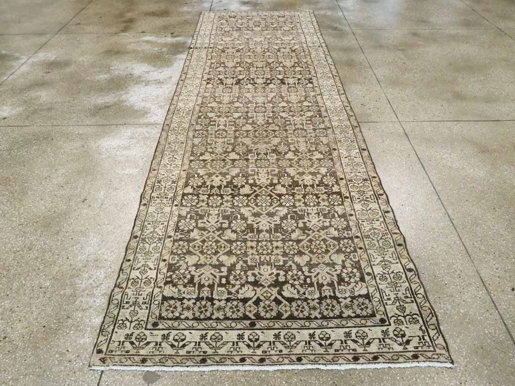 Vintage Persian Malayer Wide Gallery Runner, No.22036 - Gss