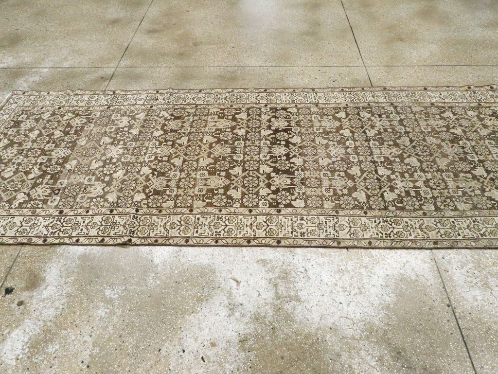 Vintage Persian Malayer Wide Gallery Runner, No.22036 - Gss