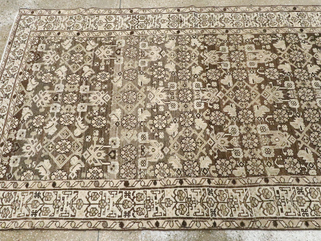 Vintage Persian Malayer Wide Gallery Runner, No.22036 - Gss