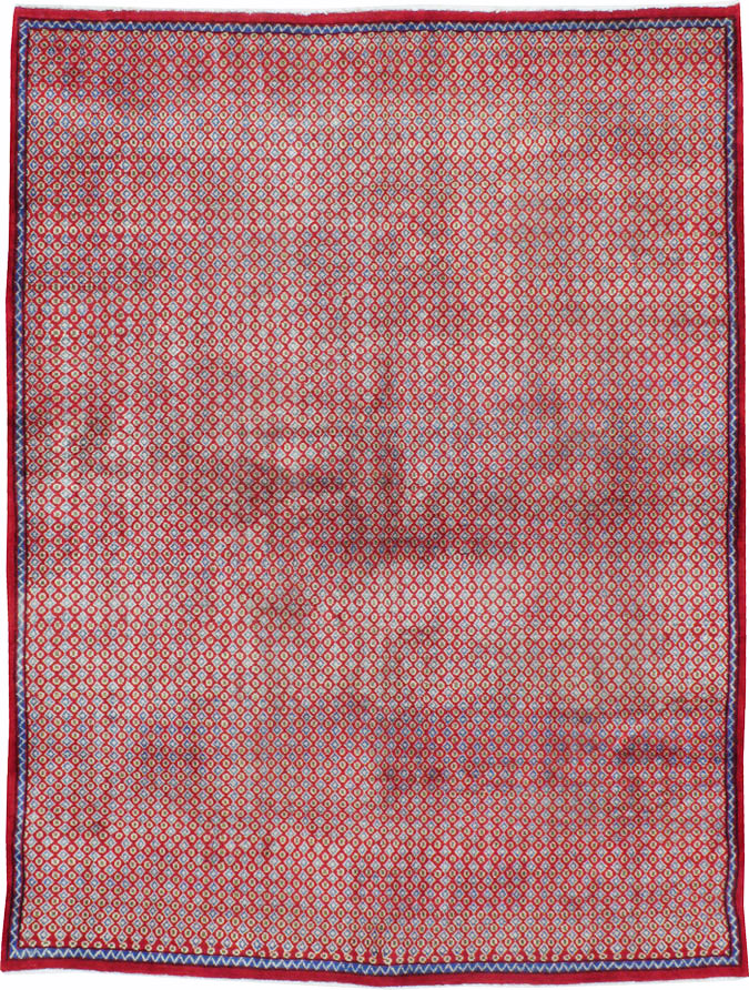 Vintage Persian Kashan Modernist Rug (Pair: 1 of 2), No.22048 - Gss