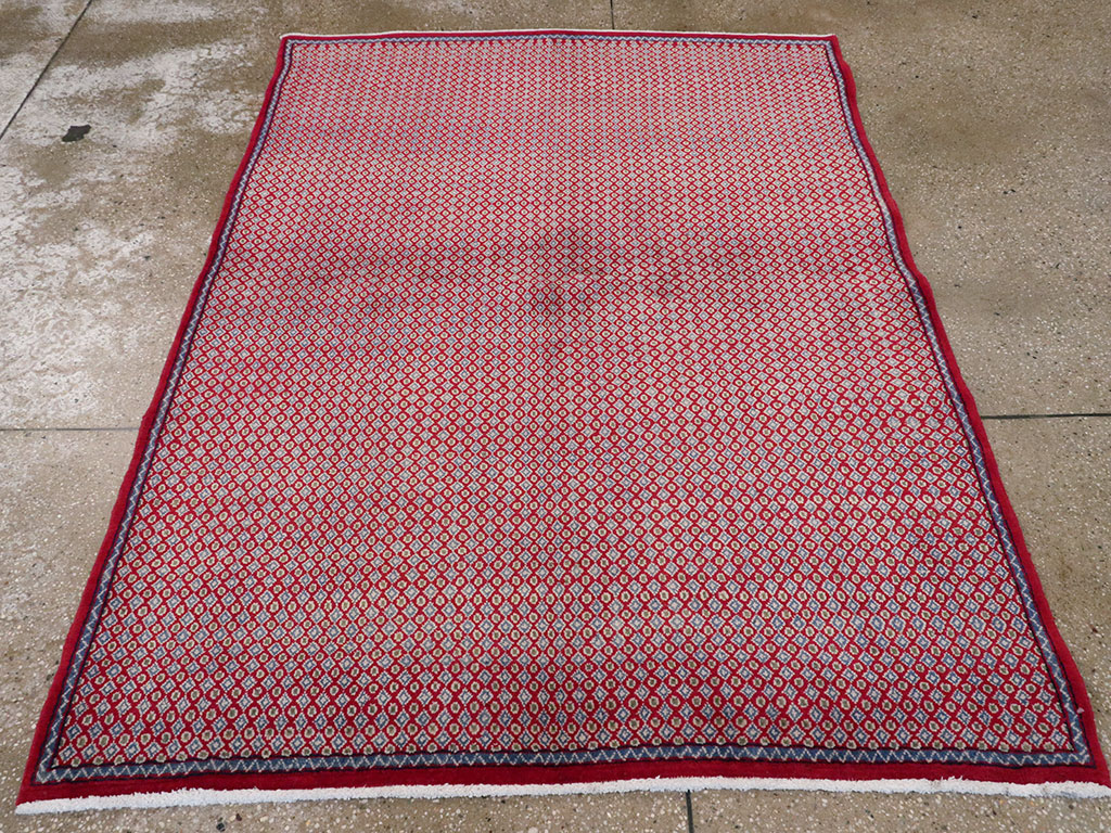 Vintage Persian Kashan Modernist Rug (Pair: 1 of 2), No.22048 - Gss