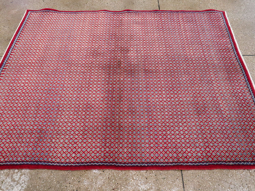 Vintage Persian Kashan Modernist Rug (Pair: 1 of 2), No.22048 - Gss