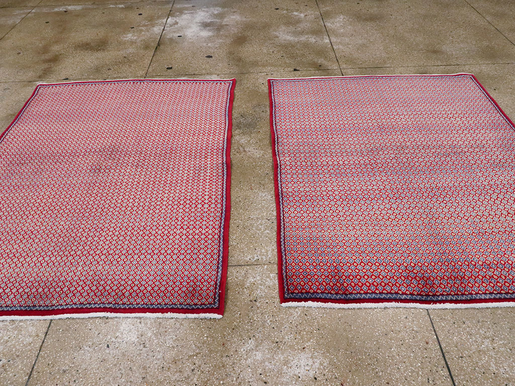 Vintage Persian Kashan Modernist Rug (Pair: 1 of 2), No.22048 - Gss