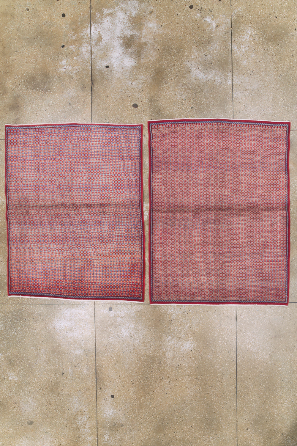 Vintage Persian Kashan Modernist Rug (Pair: 1 of 2), No.22048 - Gss